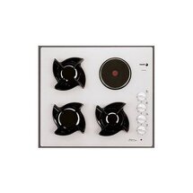 3 Gaz 1 Elektrik Seramik Beyaz Ocak