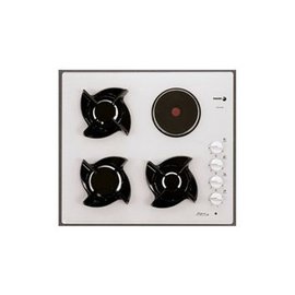 3 Gaz 1 Elektrik Seramik Beyaz Ocak