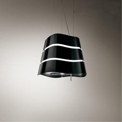 Dalga Desenli Siyah Ada Davlumbaz